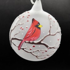** TEMPORARILY OUT OF STOCK ** Christmas Easter Salzburg Hand Painted Ornament - Cardinal